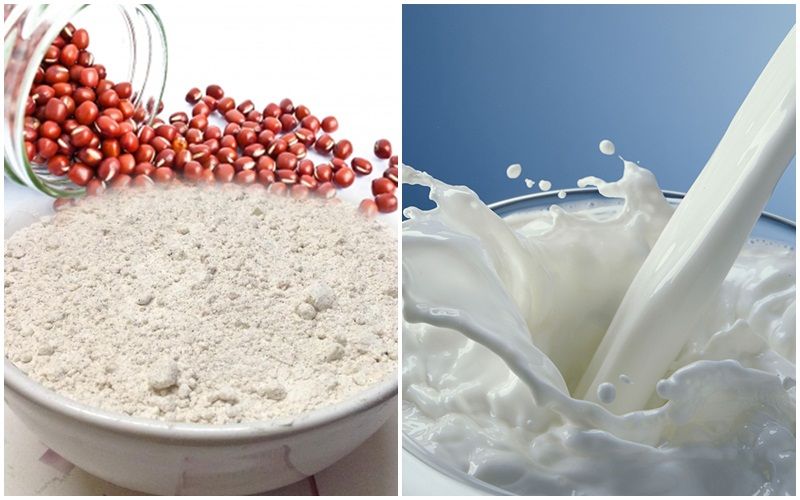 Cách tắm trắng bằng bột đậu đỏ và sữa tươi không đường hiệu quả